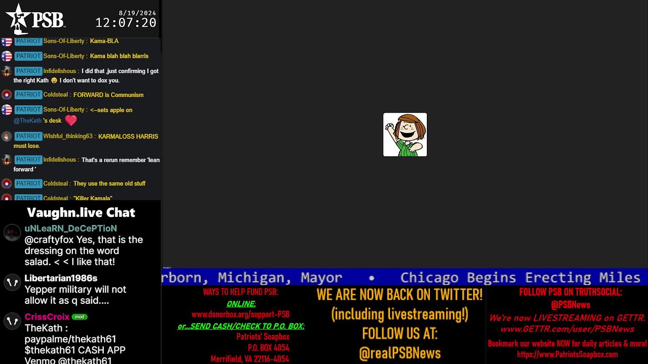 2024-08-19 00:00 EDT - Late Night: with PattiJ