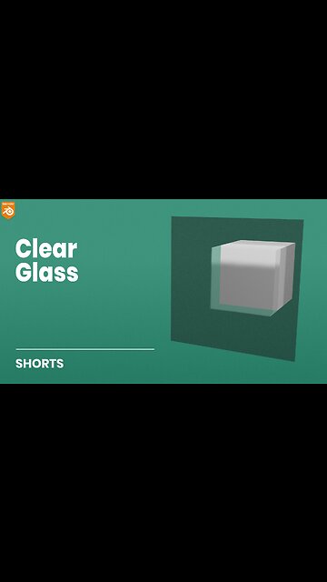 How to make a procedural clear glass material in Blender [3.5] | Textures & Materials | #shorts