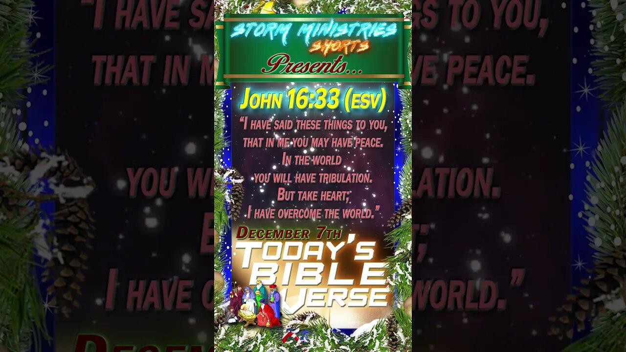 12.07.2022 | STORM MINISTRIES | Daily Bible Verse | JOHN 16:33 (ESV) | #shorts