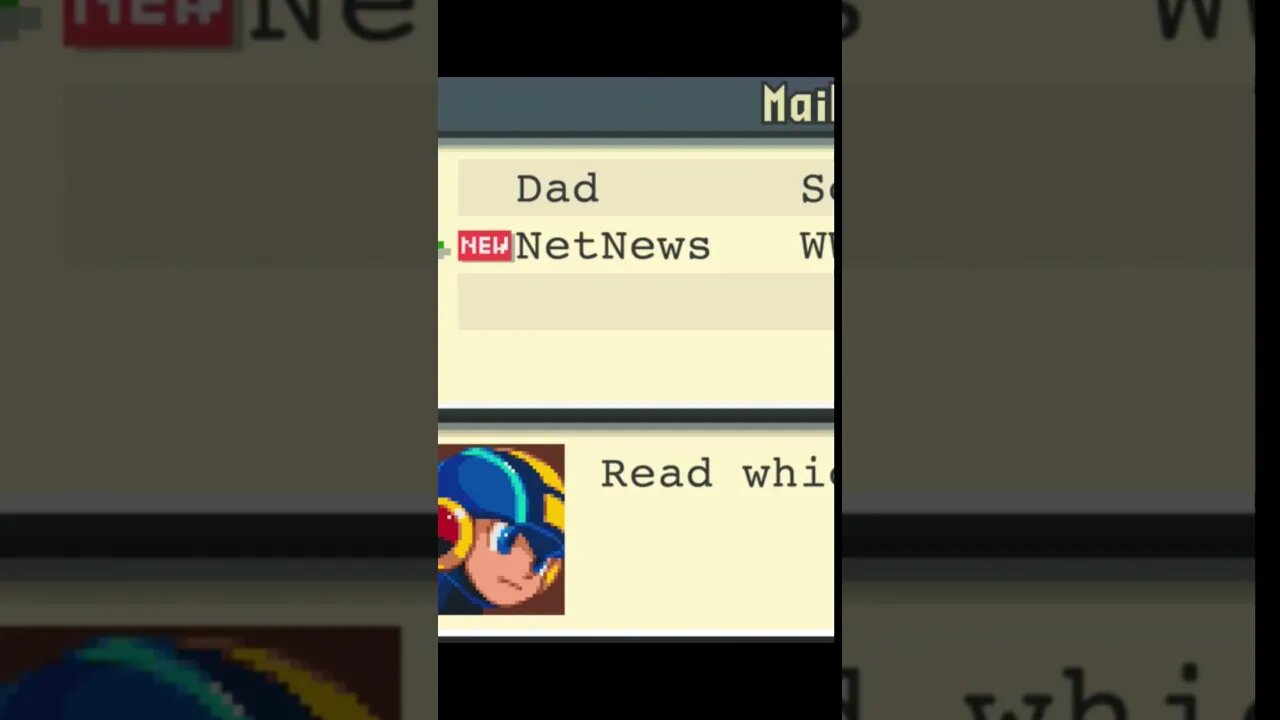 Battle Network 1: Check Mail from Dad and Net News