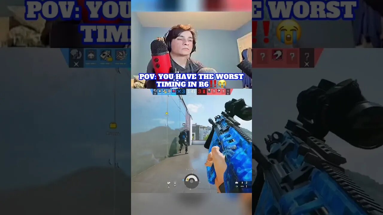 POV You Have The Worst Timing In R6‼️😭 | #shorts #rainbowsixsiege #gaming #reaction