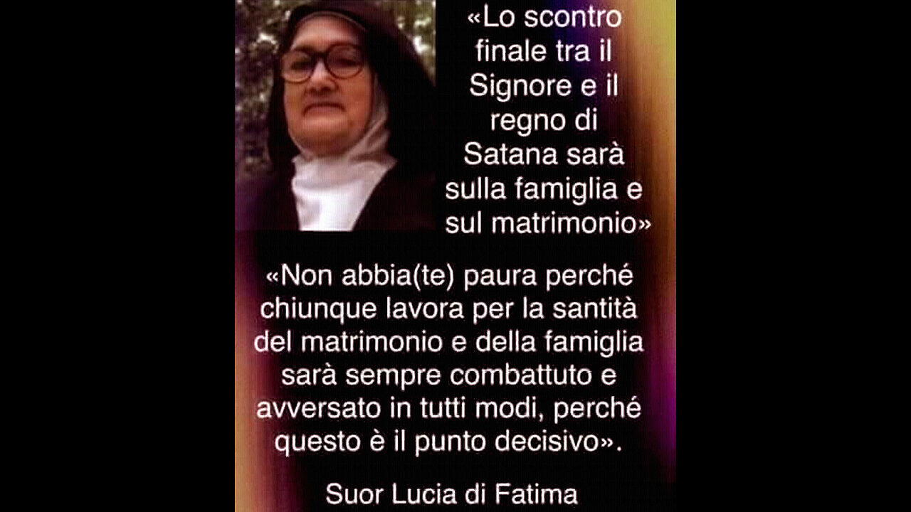 “LA FAMIGLIA #'NATURALE E CRISTIANA', FORMATA DA UN UOMO E DA UNA DONNA APERTI ALLA VITA, ED UNITI IN UN PATTO INDISSOLUBILE, È L'ULTIMO BALUARDO RIMASTO CONTRO LA BARBARIE!!”😇💖🙏