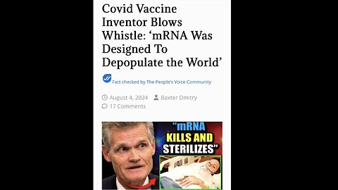Covid Vaccines Were Designed To Depopulate The World