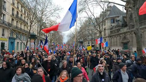 Manifestation de la "Marche nationale pour la Paix" à Paris le Dimanche 12 Février 2023 - Vidéo 11