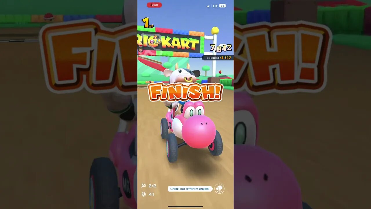 Mario Kart Tour - Pink Turbo Yoshi Kart (Holiday Tour 2022 Ranked Cup Reward)