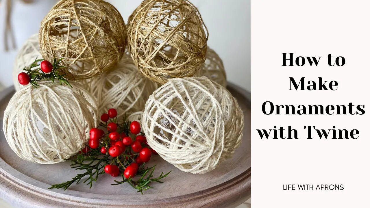 How to make ornaments with twine