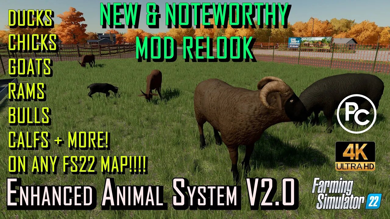 Farming Simulator 22 Mod Relook | Enhanced Animal System Version 2