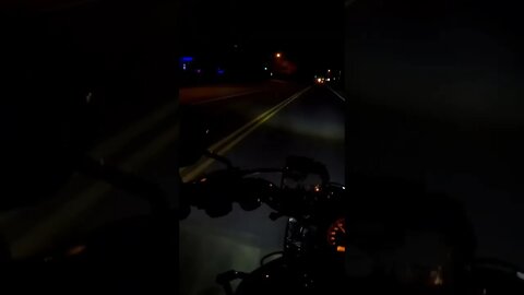 Riding my motorcycle at night in Kentucky