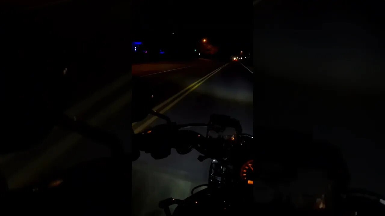 Riding my motorcycle at night in Kentucky