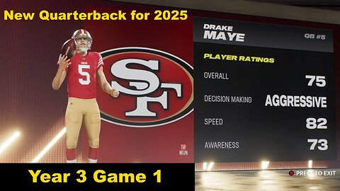 Madden 24 Year 2025 Game 1 Ravens Vs 49ers