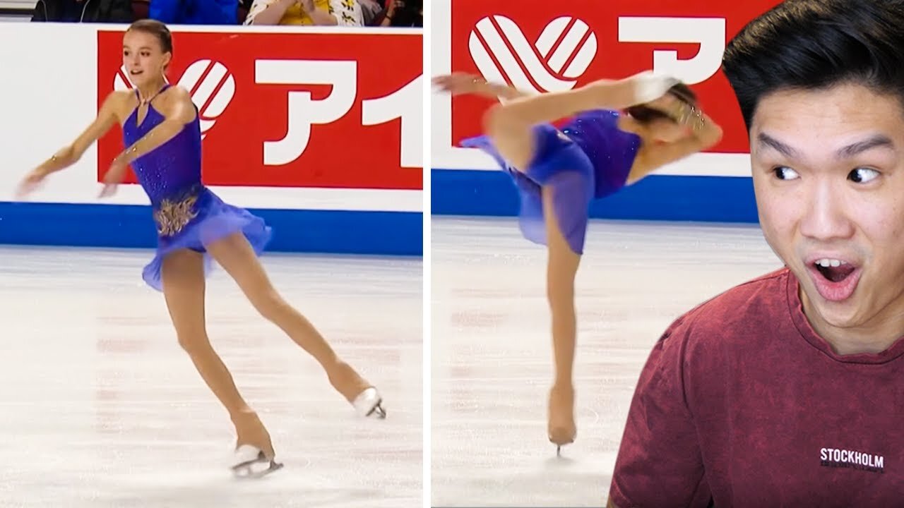 Ice skater pulls off clothes change mid performancef
