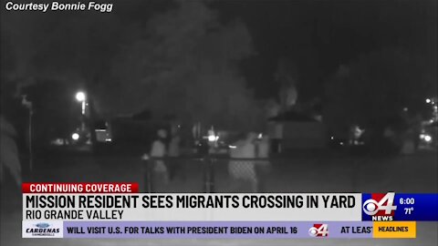 Mission, TX. Migrants Walk Through Yards, Knock on Doors; Residents Say