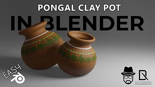 Realistic Pongal Pot (பொங்கல் பானை) in Blender | DQ Design in Tamil