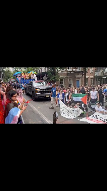 📌Pro-Palestine Protesters are now blocking the NYC Pride Parade