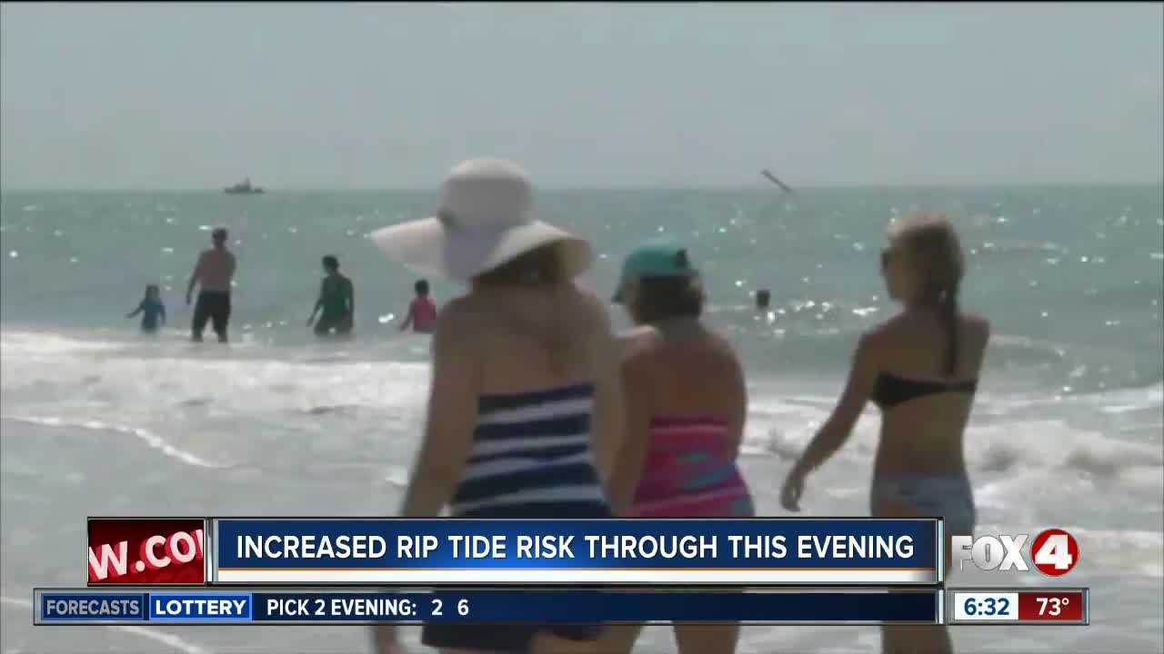 High rip current risks in effect in Lee and Charlotte counties