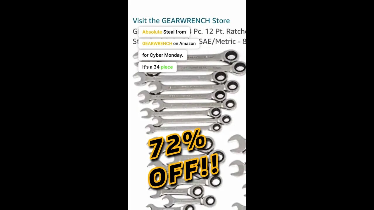 Amazon GEARWRENCH 72% OFF DEAL!!