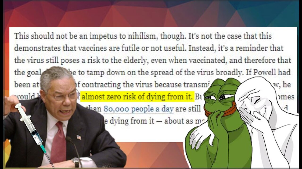 Pfizer: Fully Vaccinated Colin Powell Dies At 84 With Multiple Causes, 'So Go Get The JAB!'