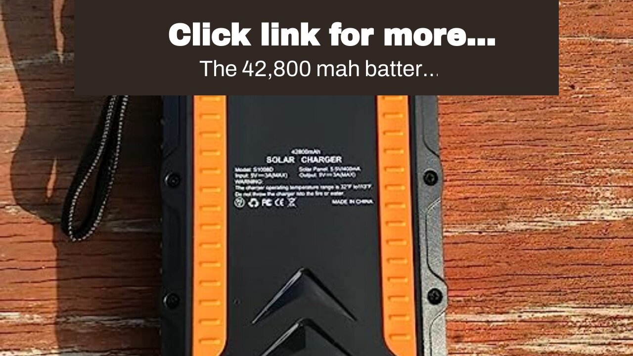 Click link for more information Solar-Charger-Power-Bank-42800mAh Portable Charger with QC 3.0...