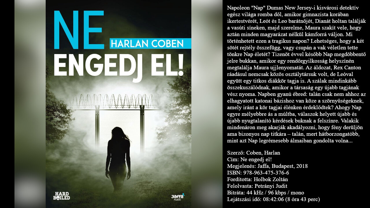 Coben, Harlan: Ne engedj el! Jaffa, Budapest, 2018