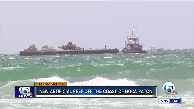 530 tons of limestone used to make artificial reef in Boca Raton