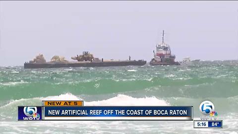 530 tons of limestone used to make artificial reef in Boca Raton