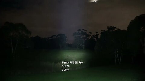 Fenix PD36R Pro 300m long range beamshots