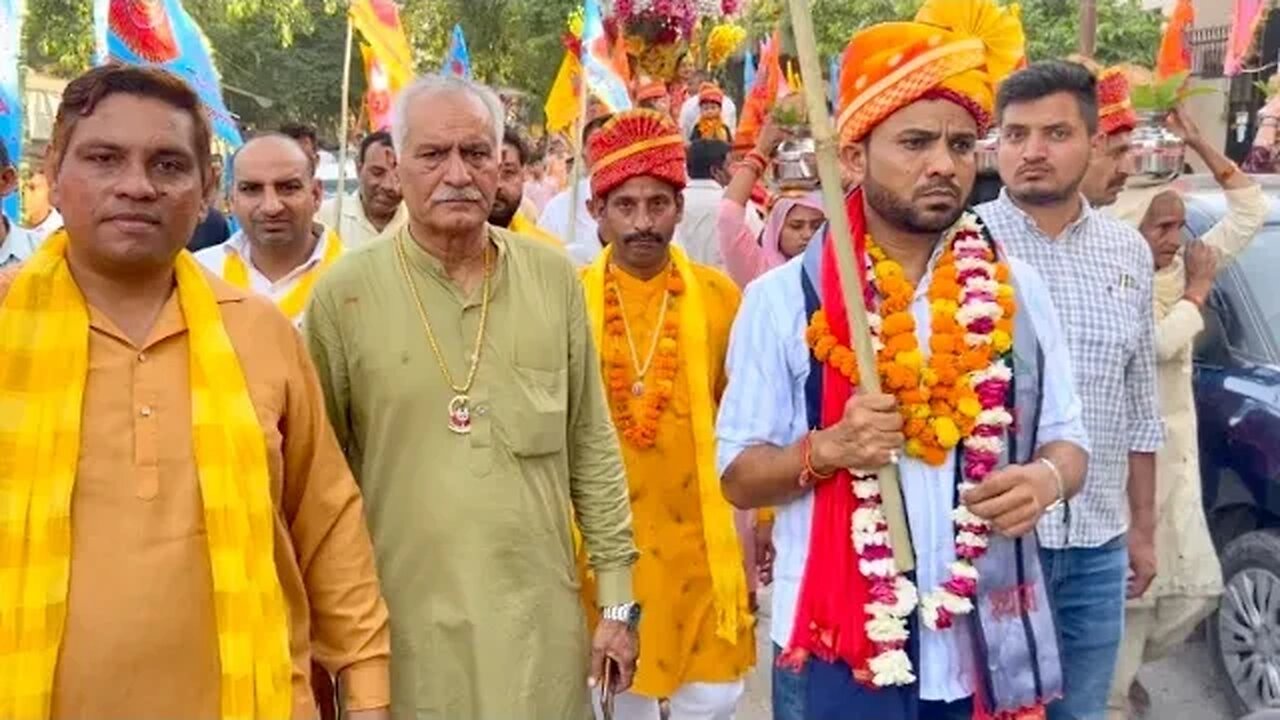 Khatu Shyam | कलश यात्रा के दौरान श्री देवेंद्र कादियान