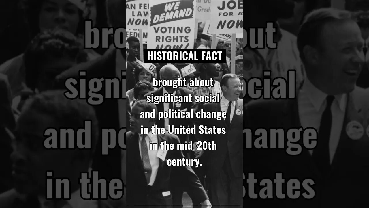 The American Civil Rights Movement, led by figures like Martin Luther King Jr.