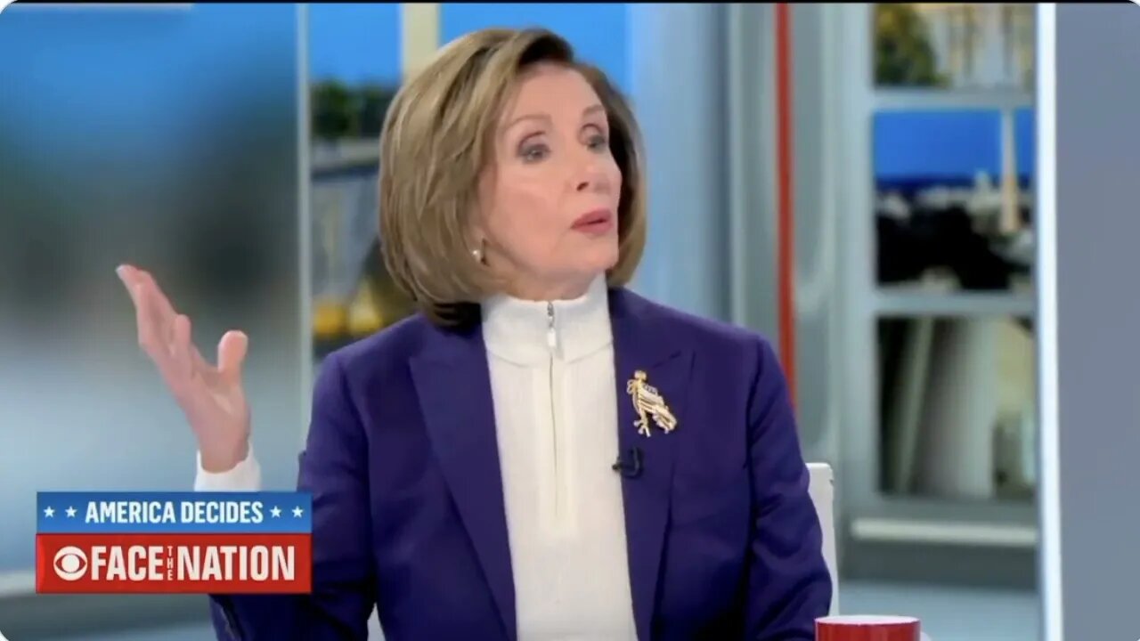 Speaker Nancy Pelosi drunk first thing in the morning Face the Nation #nancypelosi #drunk #godsaveus