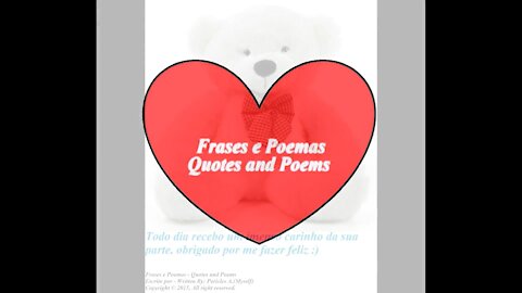 Todo dia recebo um imenso carinho da sua parte [Frases e Poemas]