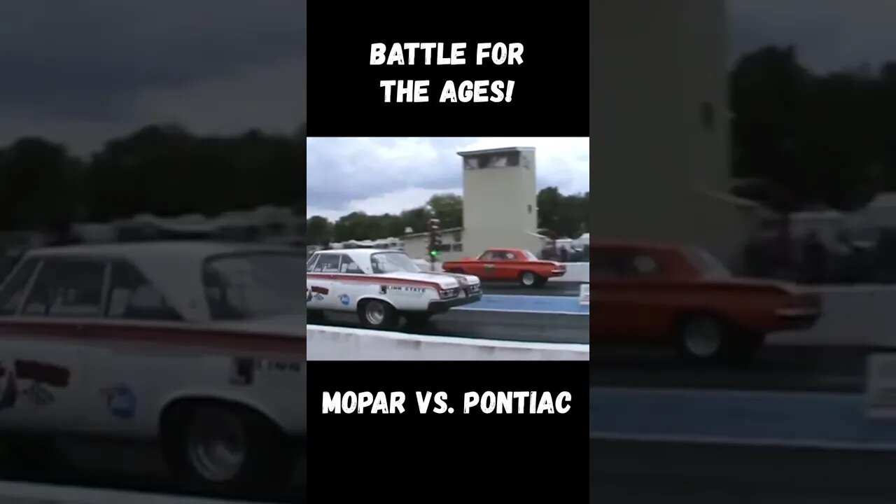 Battle for the Ages! Nostalgia Super Stock Mopar vs. Pontiac Match Race! #shorts