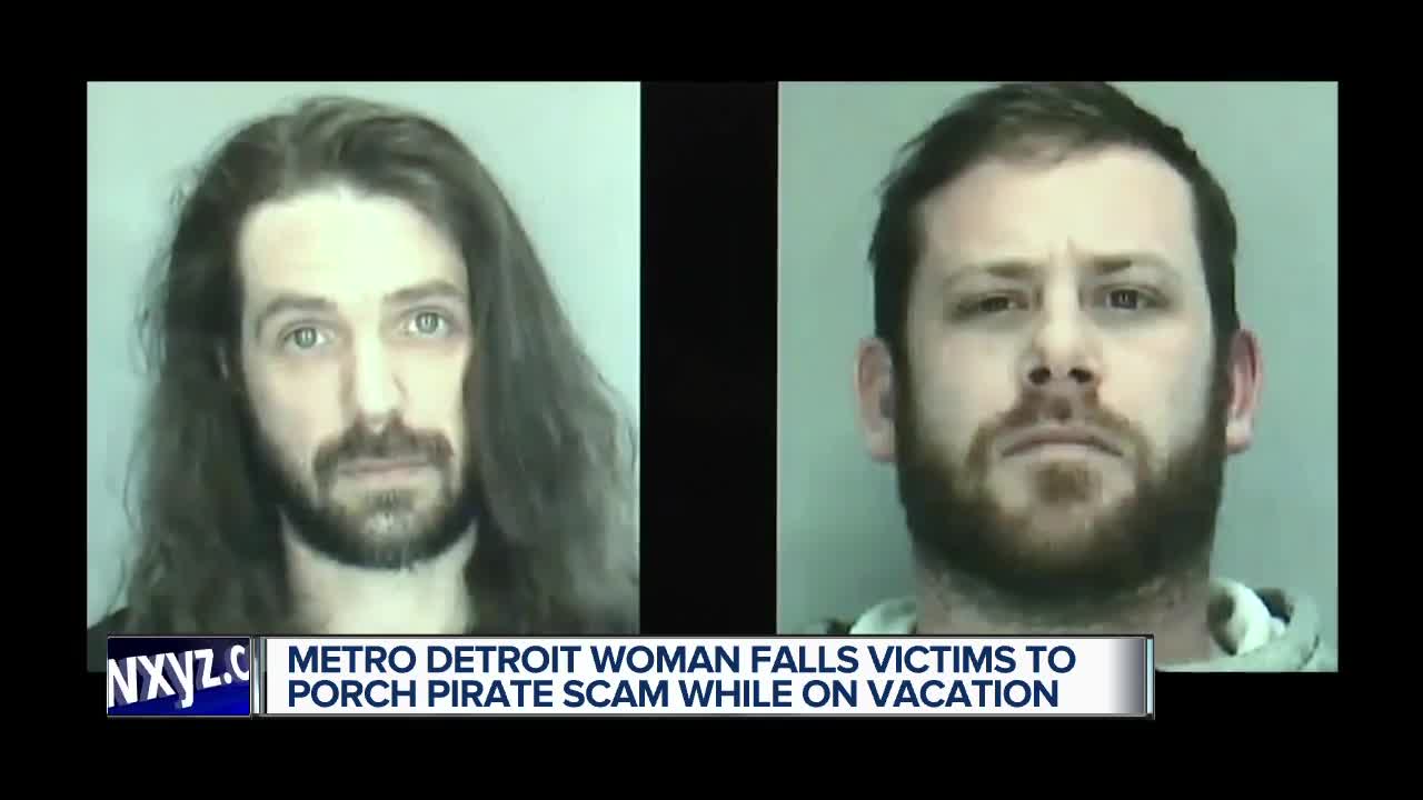 Metro Detroit woman falls victim to porch pirate scam while on vacation