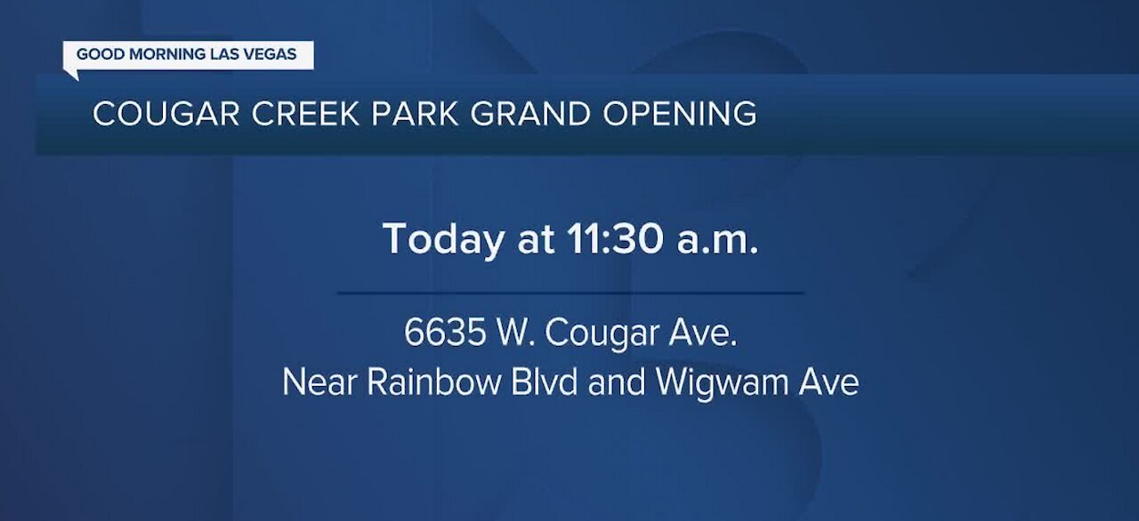 Cougar Creek Park Grand Opening today