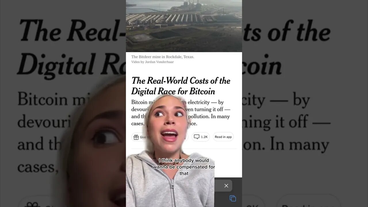 The New York Times FUD Article on Bitcoin Mining #bitcoin #crypto #shorts