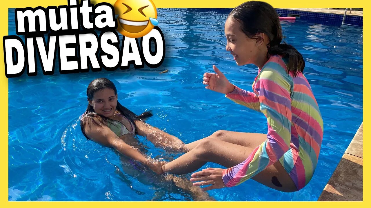 UM SURPE DIA NA PISCINA! Desafio da piscina , 3 irmãs demais