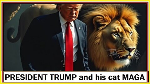 PRESIDENT TRUMP and his cat MAGA