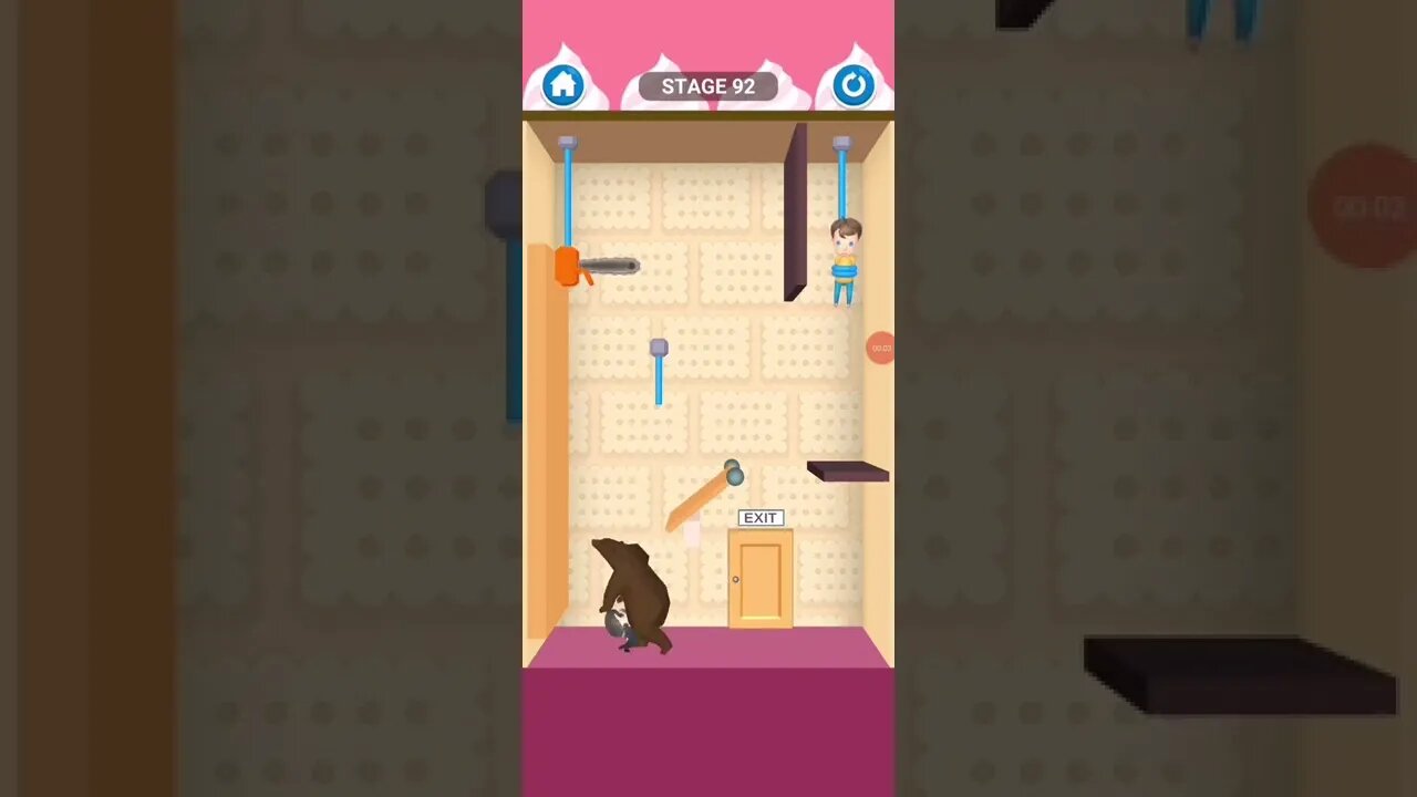 rescue cut rope puzzle 😎 #shorts