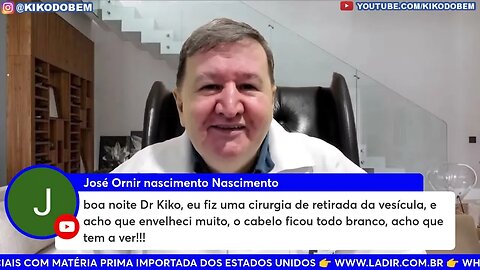 Vesícula Cabelos Brancos Cirurgia Envelhecimento Precoce CCT cabelo e corpo total. ZAP 15-99644-8181