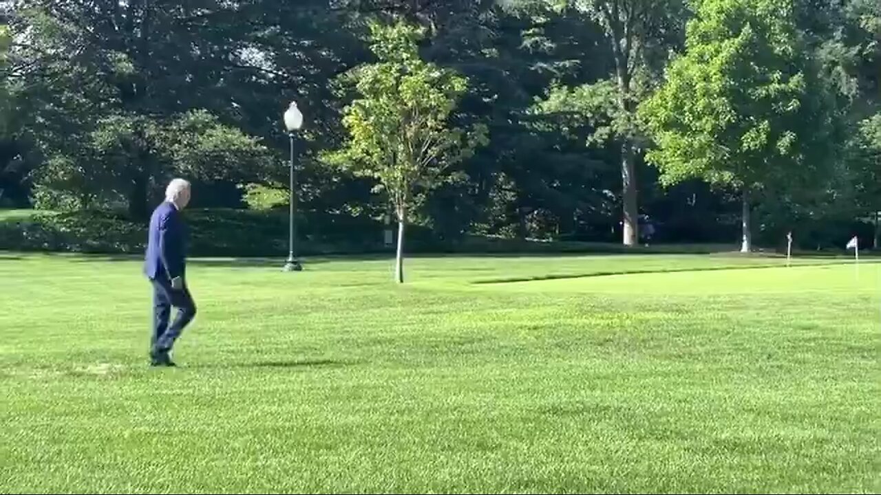Please enjoy this video of Joe Biden aimlessly wandering into the bushes 🌿😂