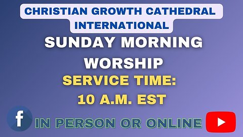 C.G.C. Sunday Morning Service (September 29th 2024)