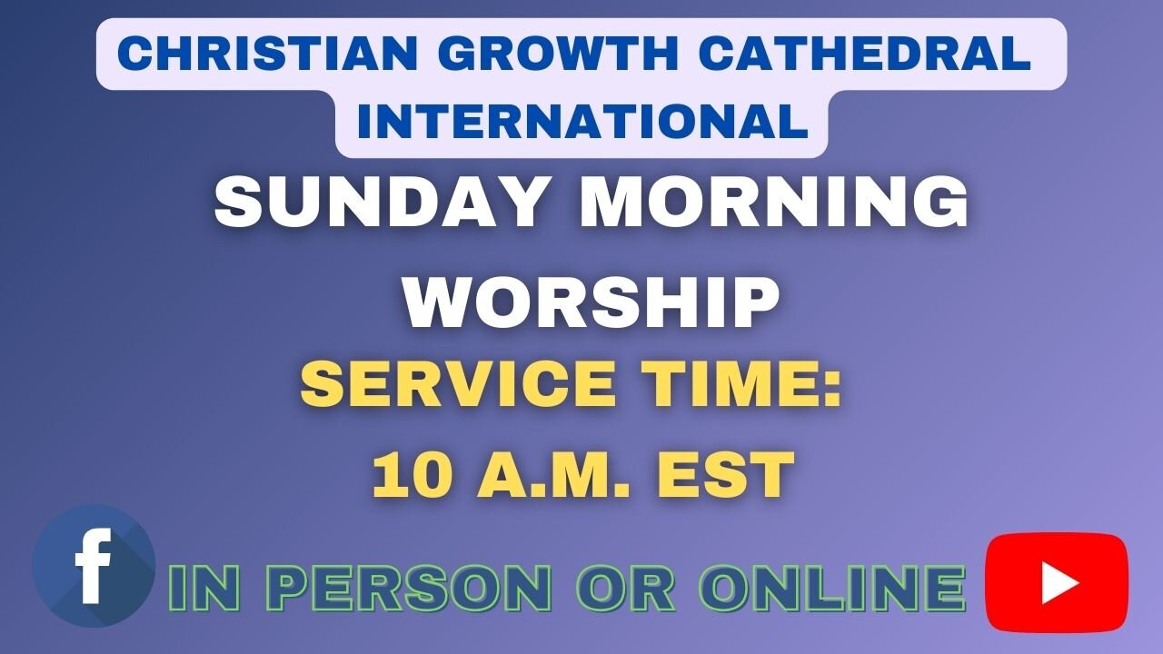 C.G.C. Sunday Morning Service (September 29th 2024)