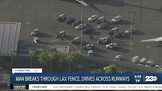 Police pursuit ends on LAX tarmac