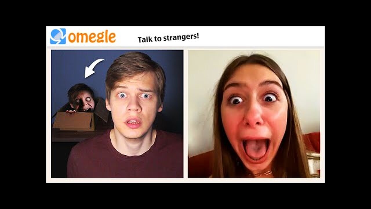 Creepy head in the box ON OMEGLE Scary Prank