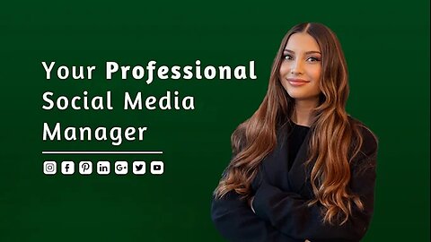 I will be your social media marketing manager | Link in Description