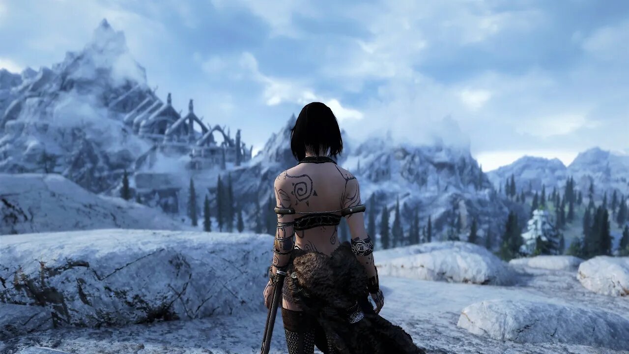 [2K] Skyrim | Bleak Falls Barrow Exterior | Modded Combat