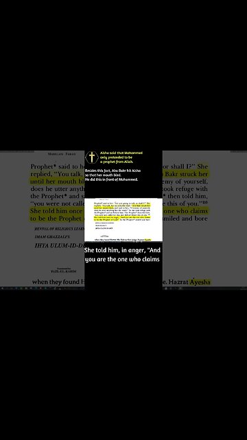 Aisha accused Mohammed of pretending to be a prophet #shorts