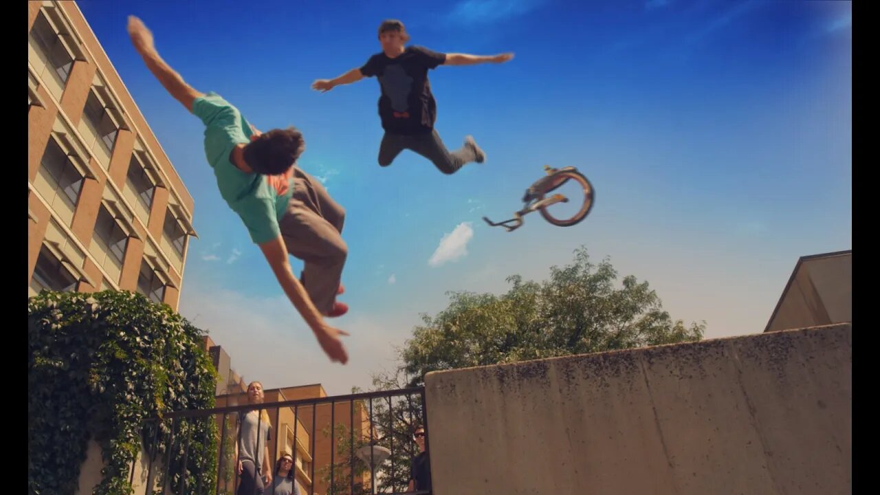 BMX vs PARKOUR in 4K