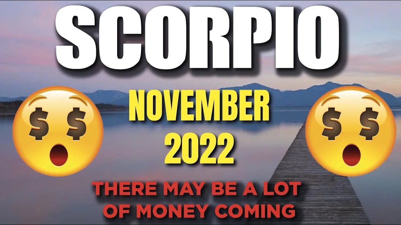 Scorpio ♏️ 😱WARNING THERE MAY BE A LOT OF MONEY COMING🤩🤑Horoscope for Today NOVEMBER 2022 ♏️