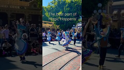 Magic Happens parade in Town Square #magichappens #disneyland #disney100