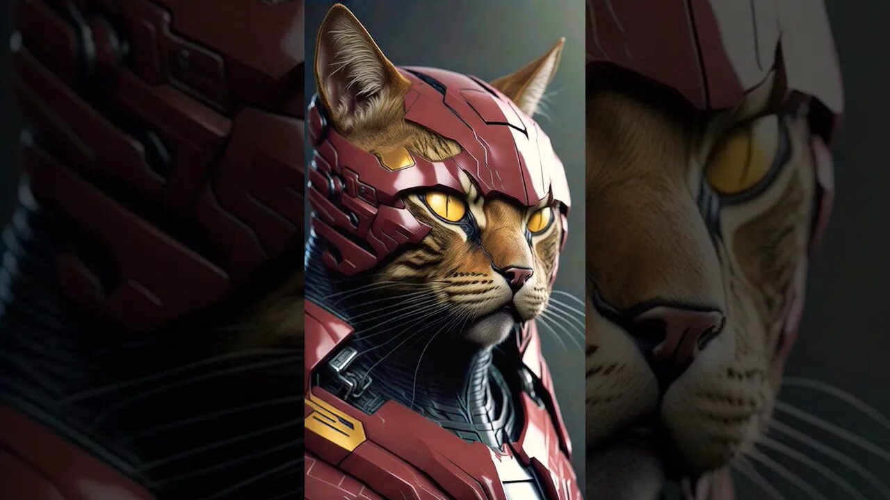 Cute Cat as Iron Man #shorts